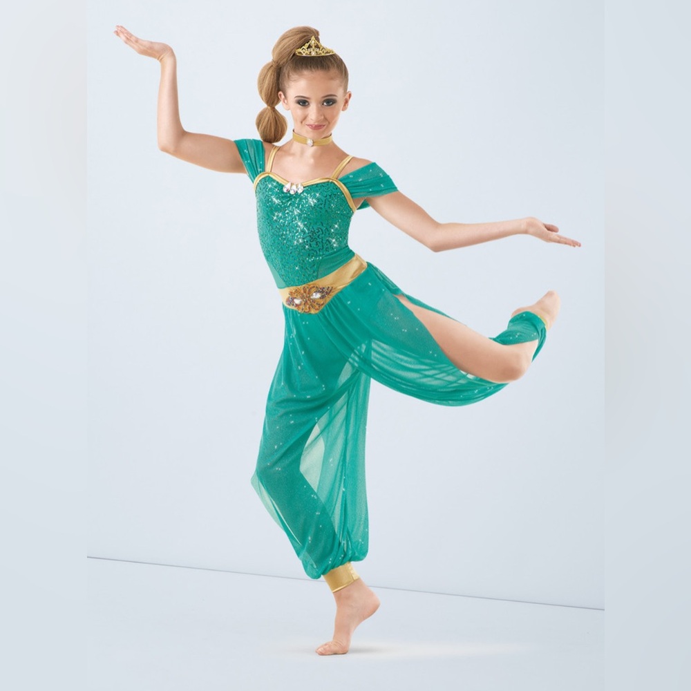 Weissman Showtime Genie In A Bottle 10465 Character Dance Costume in Emerald